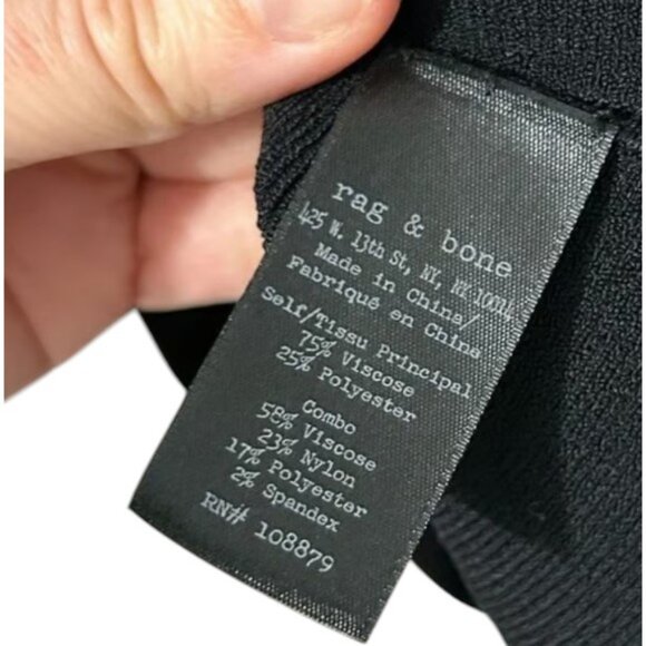 Rag & Bone black knit long sleeve dress size XXS - Picture 6 of 6